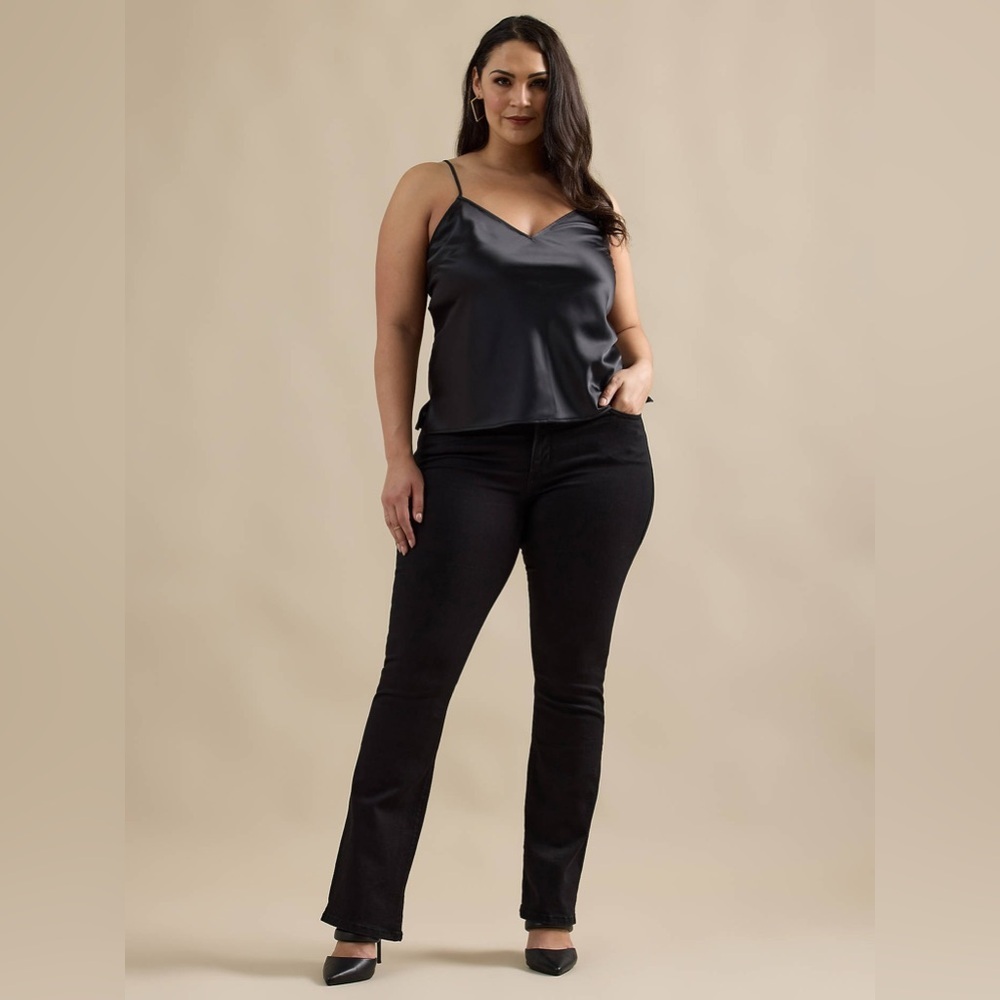 R&R Rock & Republic Classic Fit Kassandra Mid Rise Black Boot Cut Jeans Size 12M